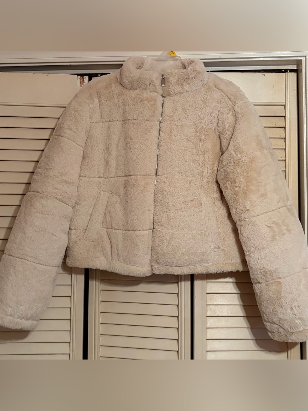 Faux fur puffer coat